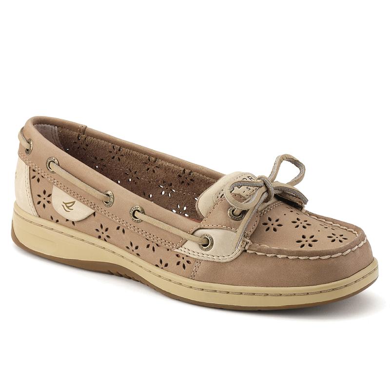 Floral Perf Leather Angelfish Boat Shoe